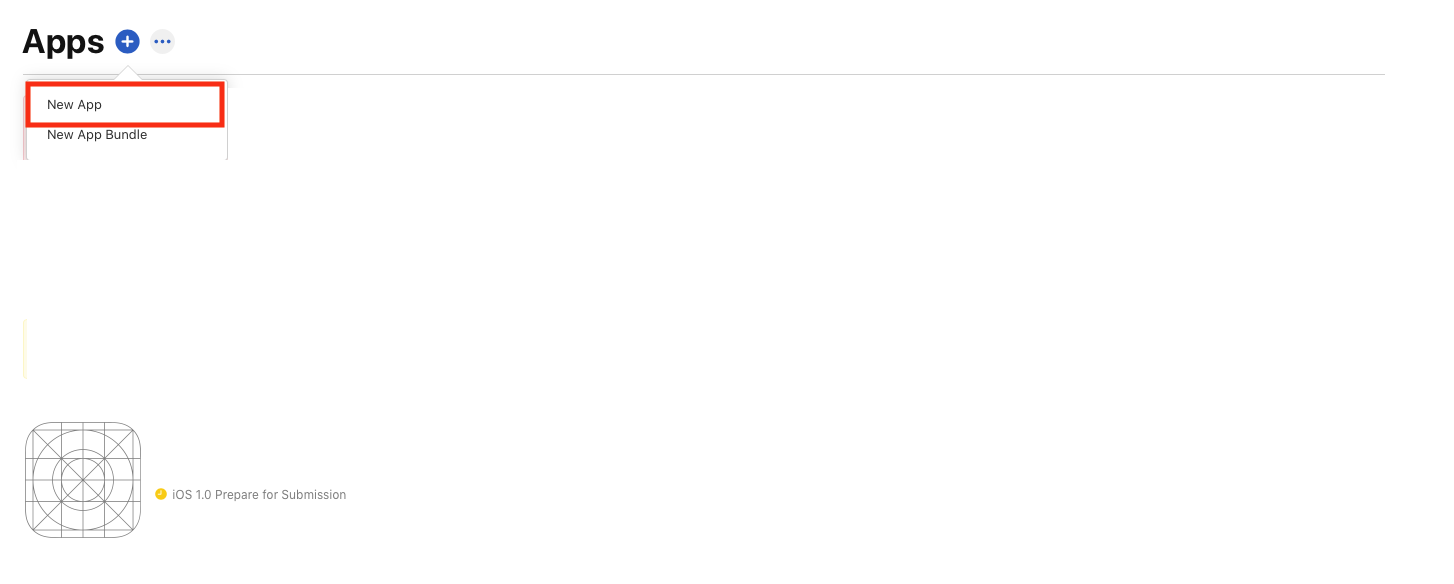 app store connect new app