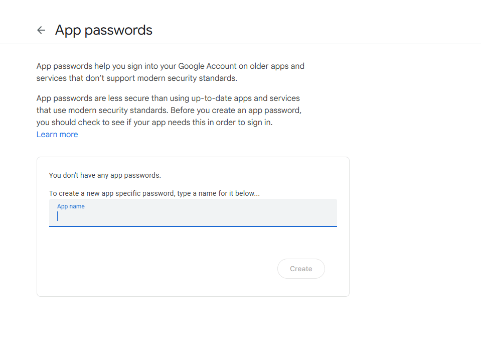 生成 app password